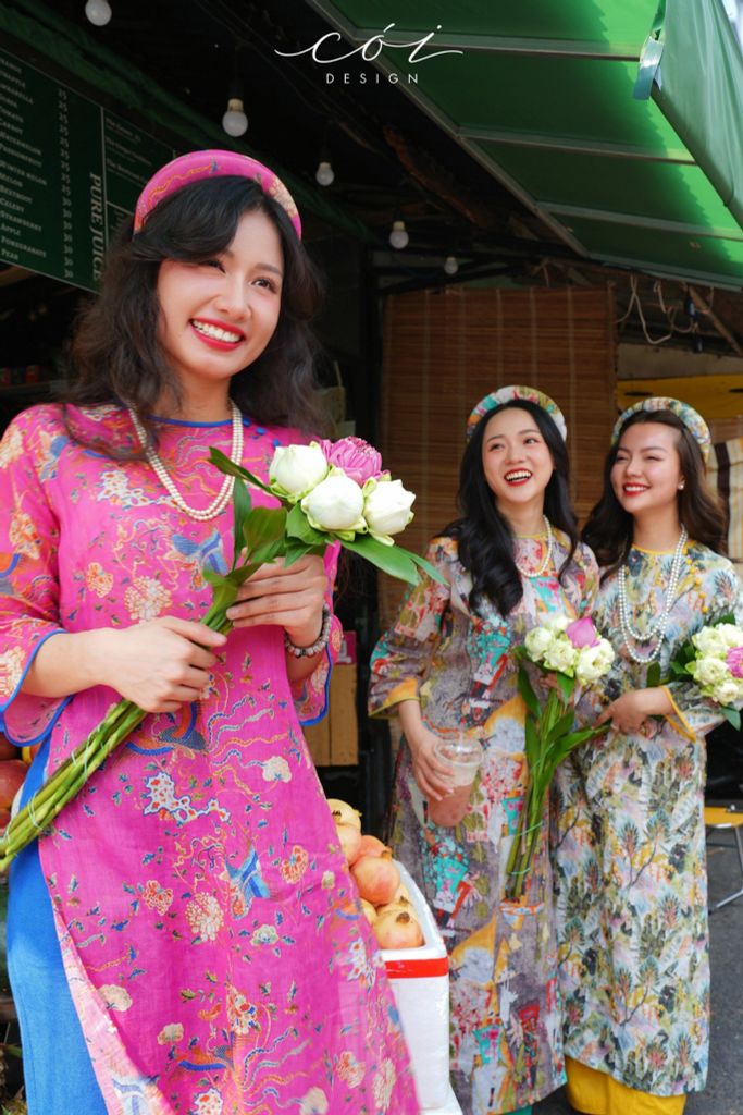 Set áo dài Sắc Xuân Bên Thềm  Cói Design