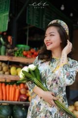 Set áo dài Sắc Xuân Bên Thềm  Cói Design