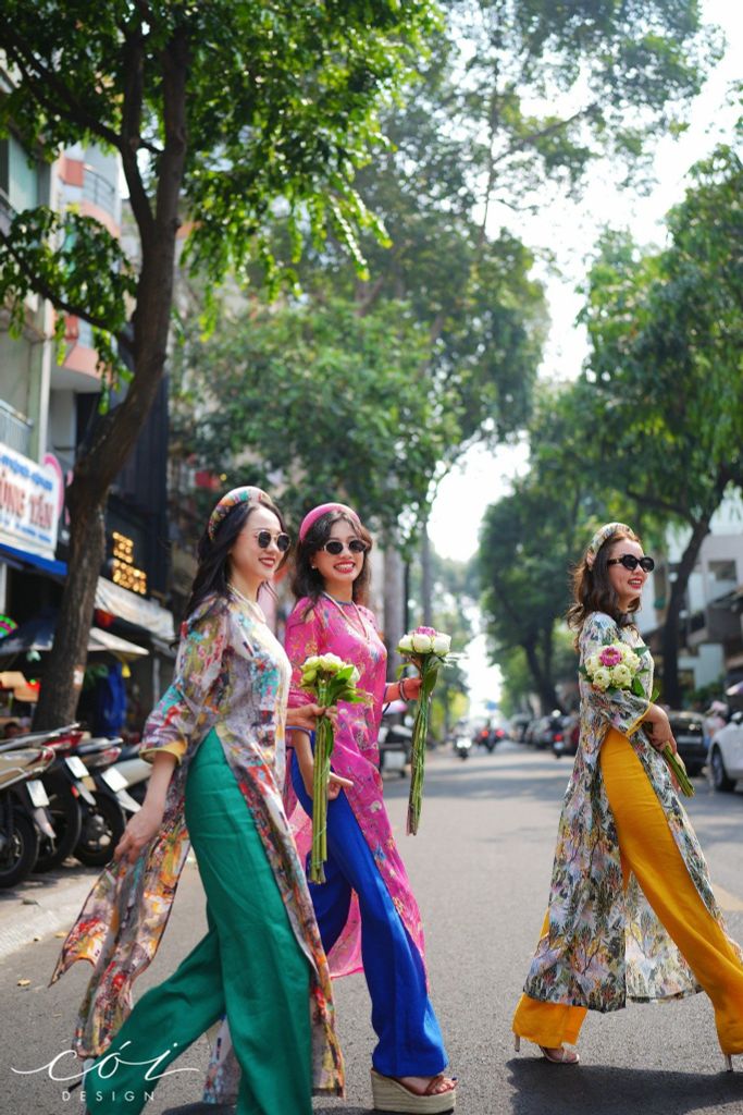 Set áo dài Sắc Xuân Bên Thềm  Cói Design