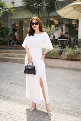 Chân váy xoắn eo Linen Cói Design