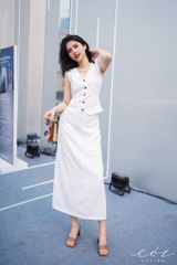 Set gile chân váy Linen tưng premium Cói Design