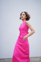 Set gile chân váy Linen tưng premium Cói Design