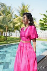 Set chân váy tay phồng Linen hàn Cói Design
