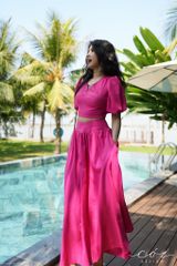 Set chân váy tay phồng Linen hàn Cói Design
