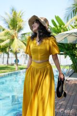 Set chân váy tay phồng Linen hàn Cói Design