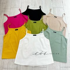 Áo 2 dây cổ tròn linen hàn Cói Design
