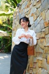 Chân váy xoắn eo Linen Cói Design
