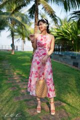 Đầm yếm khoét eo linen tơ Premium Cói Design