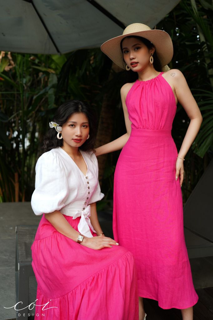 Đầm yếm Linen tưng premium Cói Design