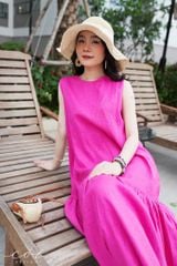 Đầm suông maxi linen tưng premium Cói Design
