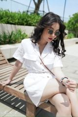 Jumpsuit ngắn cổ danton Linen tưng premium Cói Design