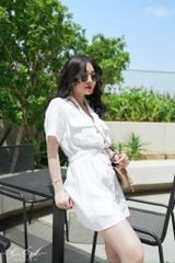 Jumpsuit ngắn cổ danton Linen tưng premium Cói Design