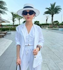 Áo blazer tay dài linen Cói Design