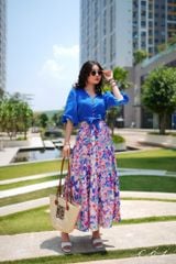 Chân váy tầng Linen tưng premium Cói Design
