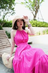 Đầm yếm tầng khoét eo Linen hàn Cói Design