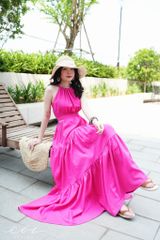 Đầm yếm tầng khoét eo Linen hàn Cói Design