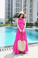 Đầm yếm tầng khoét eo Linen hàn Cói Design