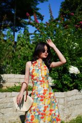 Đầm yếm khoét eo Linen tưng premium Cói Design