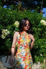 Đầm yếm khoét eo Linen tưng premium Cói Design