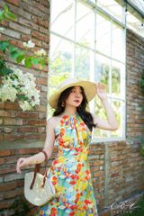 Đầm yếm khoét eo Linen tưng premium Cói Design