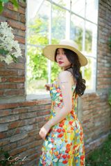 Đầm yếm khoét eo Linen tưng premium Cói Design