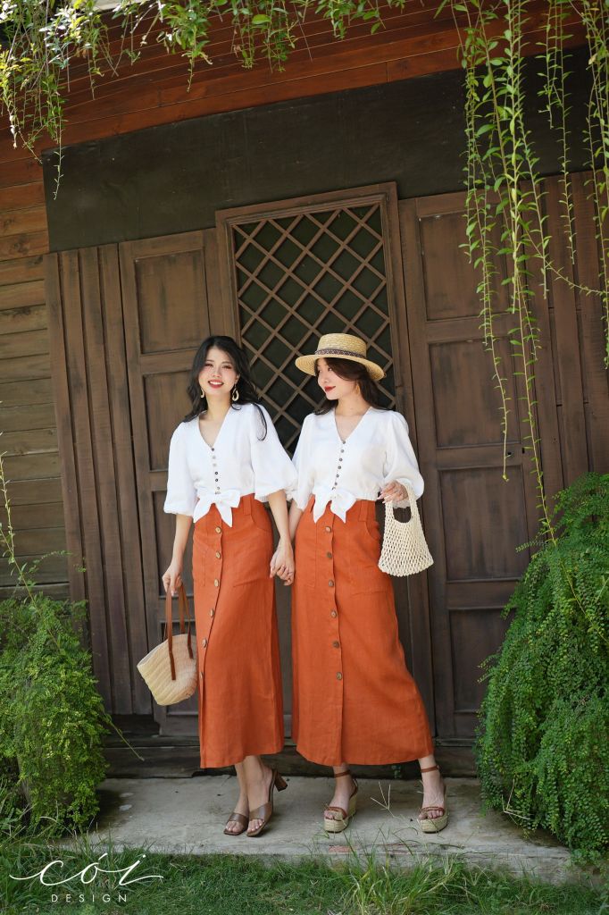 Chân váy TT Linen tưng premium Cói Design