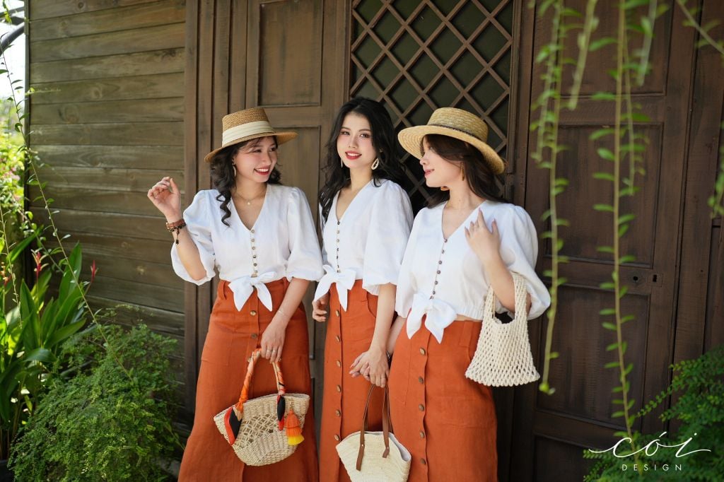 Chân váy TT Linen tưng premium Cói Design