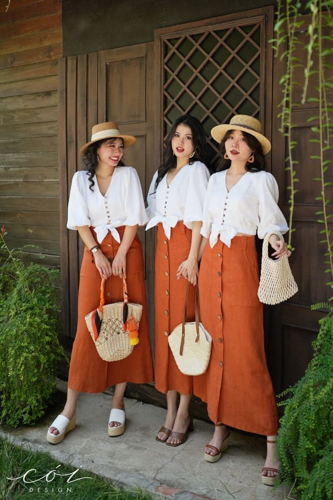 Chân váy TT Linen tưng premium Cói Design