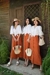 Chân váy TT Linen tưng premium Cói Design