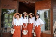 Chân váy TT Linen tưng premium Cói Design