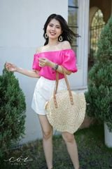 Áo tay bí bẹt vai Linen tưng premium Cói Design