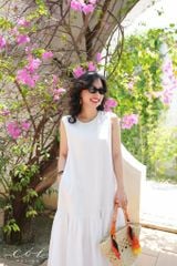 Đầm suông maxi linen tưng premium Cói Design