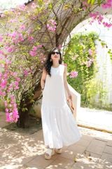 Đầm suông maxi linen tưng premium Cói Design