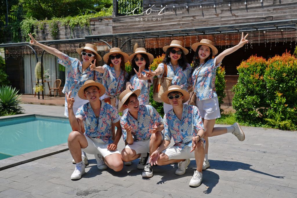 Áo danton họa tiết linen Nữ Cói Design