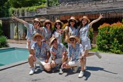 Áo danton họa tiết linen Nữ Cói Design