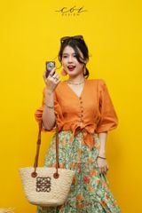 Chân váy tầng Linen tưng premium Cói Design
