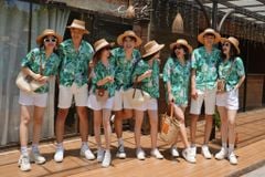 Áo danton họa tiết linen Nữ Cói Design