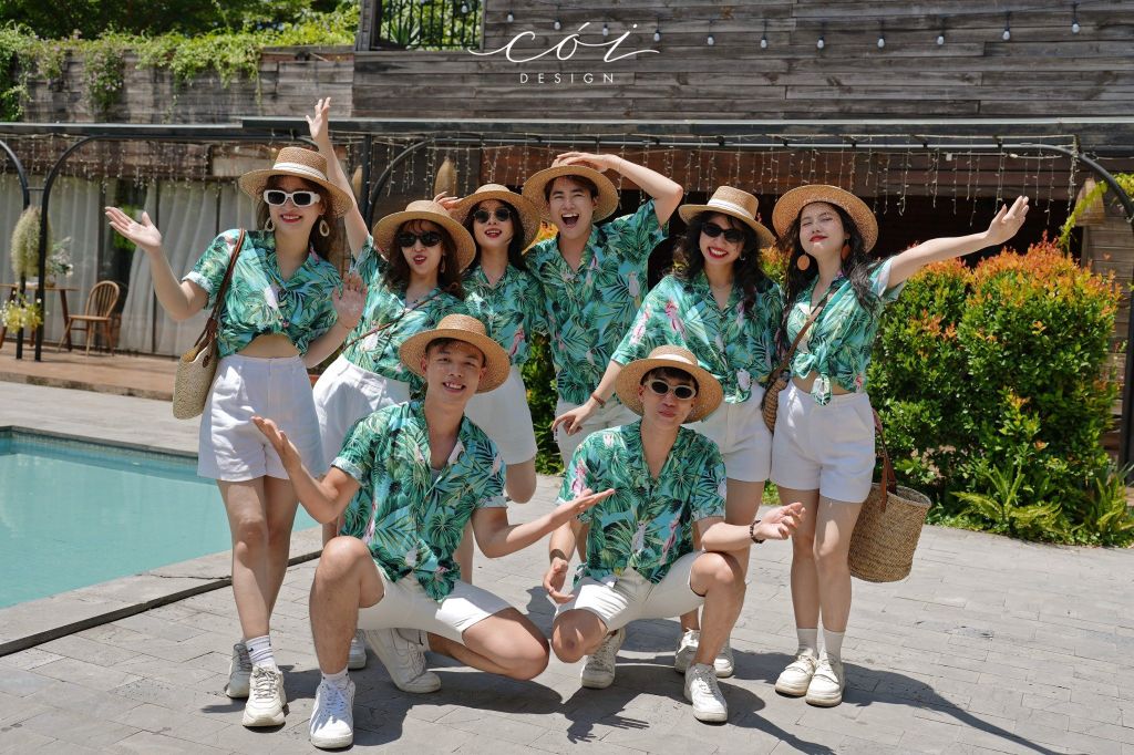 Áo danton họa tiết linen Nữ Cói Design