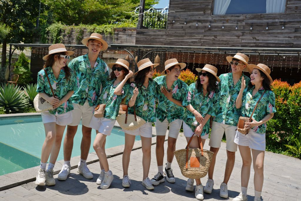 Áo danton họa tiết linen Nữ Cói Design