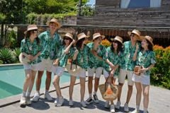 Áo danton họa tiết linen Nữ Cói Design