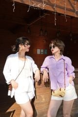 Áo sơ mi lệch vạt linen Cói Design
