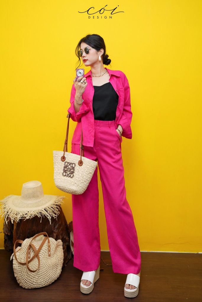 Quần suông linen tưng premium Cói Design