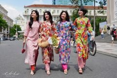 Set Áo Dài Sắc Xuân kèm quần suông Cói Design