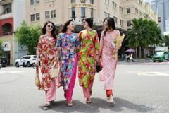 Set Áo Dài Sắc Xuân kèm quần suông Cói Design
