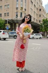 Set Áo Dài Sắc Xuân kèm quần suông Cói Design