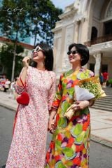 Set Áo Dài Sắc Xuân kèm quần suông Cói Design
