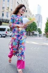 Set Áo Dài Sắc Xuân kèm quần suông Cói Design