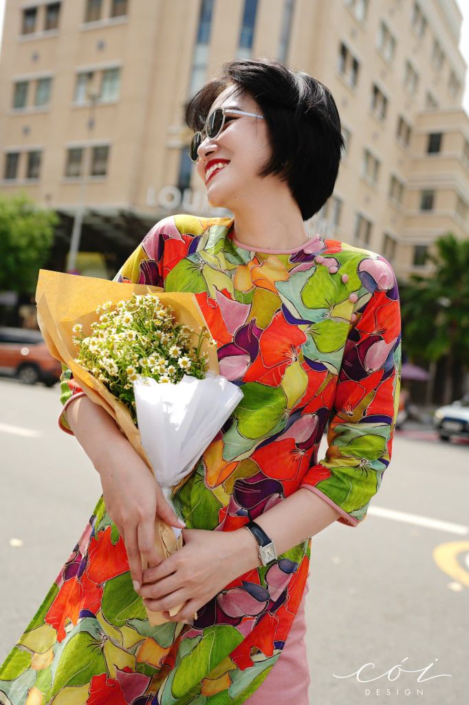 Set Áo Dài Sắc Xuân kèm quần suông Cói Design
