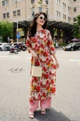 Set Áo Dài Sắc Xuân kèm quần suông Cói Design