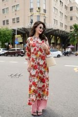Set Áo Dài Sắc Xuân kèm quần suông Cói Design